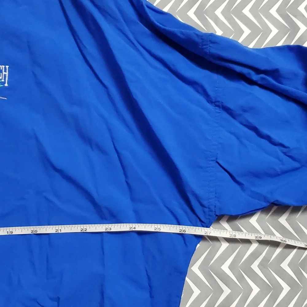 Crazy Shirts Pullover Nylon Jacket Lightweight Qtr Zip Pebble Beach Logo LG Golf - Picture 6 of 8